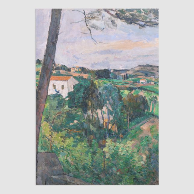 Papel De Seda Paul Cezanne - Árbol de pinos en Estaque (Subido por el creador)