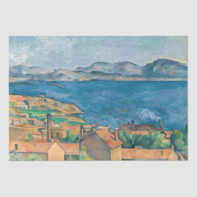 Papel De Seda Paul Cezanne - Bahía de Marsella, vista desde Esta (Anverso)