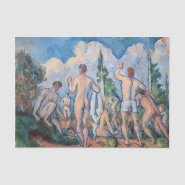 Papel De Seda Paul Cezanne - Bañistas (Anverso)