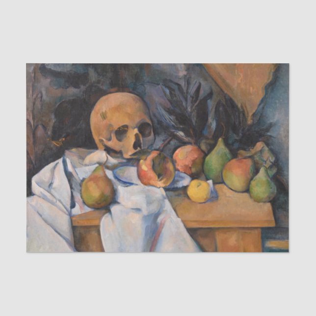 Papel De Seda Paul Cezanne - Bodegón con calavera (Anverso)