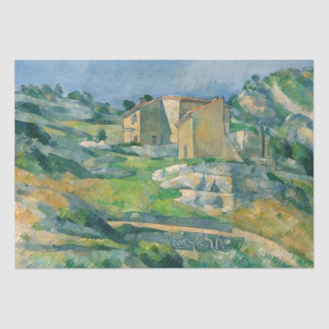 Papel De Seda Paul Cezanne - Casas en Provenza, Valle de Riaux (Anverso)