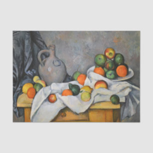 Papel De Seda Paul Cezanne - Cortina, Jarra y Frutero
