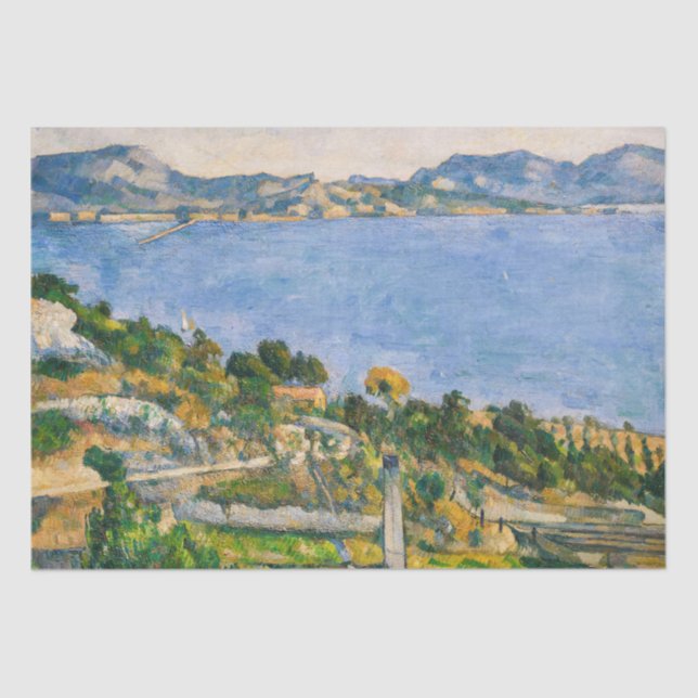 Papel De Seda Paul Cezanne - Golfo de Marsella visto desde Estaq (Anverso)