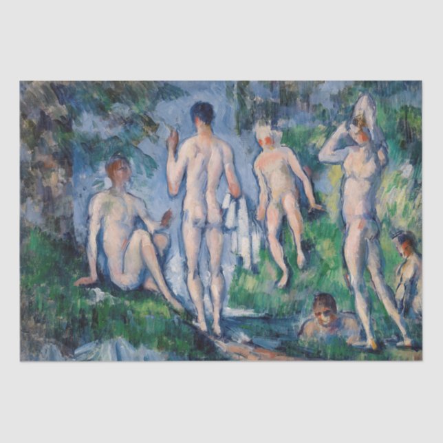 Papel De Seda Paul Cezanne - Grupo de los Baños (Anverso)