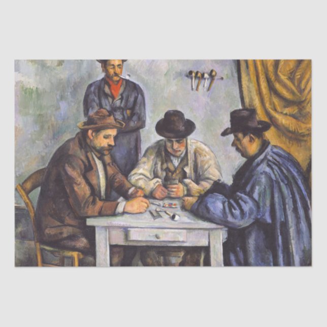 Papel De Seda Paul Cezanne - Los jugadores de cartas (Anverso)