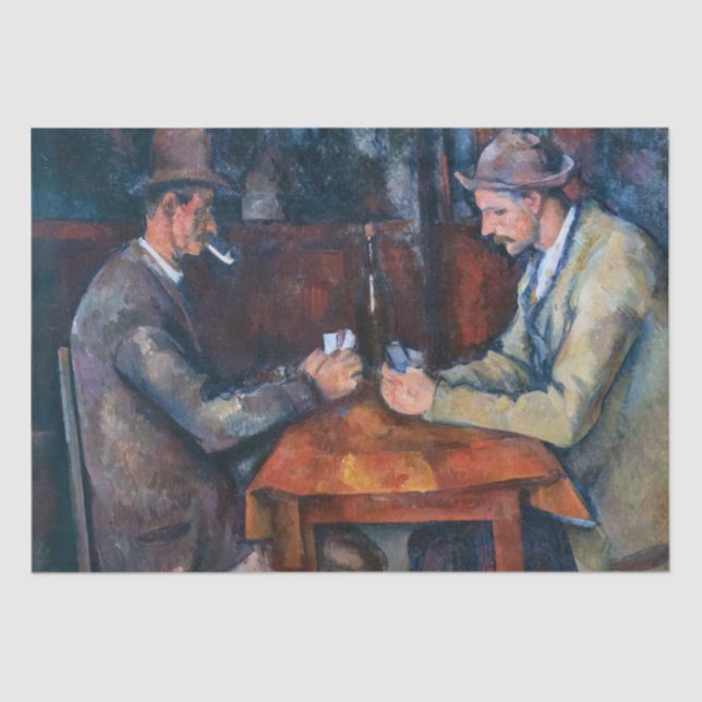 Papel De Seda Paul Cezanne - Los jugadores de cartas (Anverso)