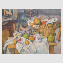 Papel De Seda Paul Cezanne - Todavía la vida con una canasta