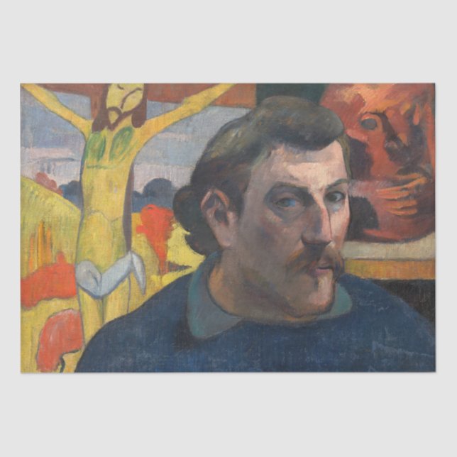 Papel De Seda Paul Gauguin - Autoretrato con Cristo Amarillo (Anverso)