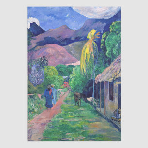 Papel De Seda Paul Gauguin - Calle en Tahití