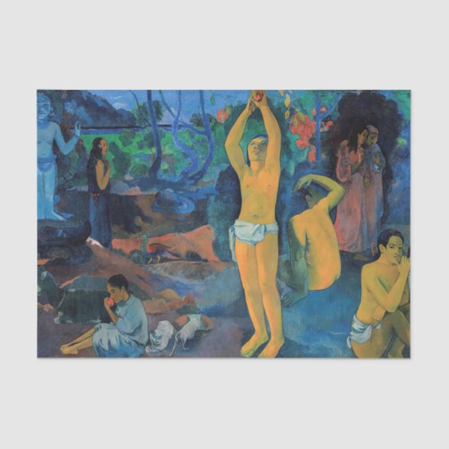 Papel De Seda Paul Gauguin - ¿De Dónde Venimos? (Anverso)