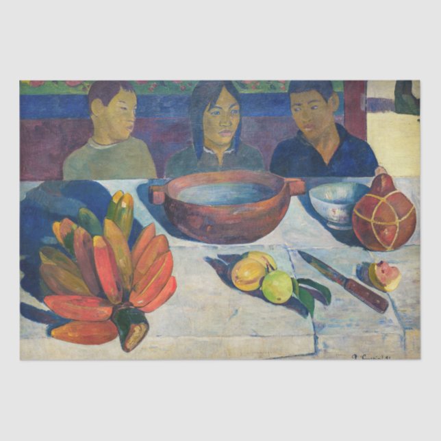 Papel De Seda Paul Gauguin - La Comida / Los plátanos (Anverso)