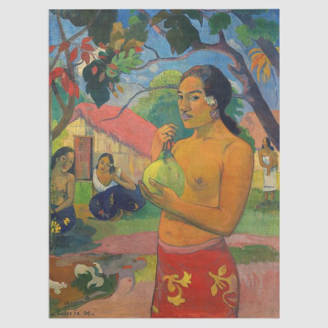 Papel De Seda Paul Gauguin - Mujer sosteniendo un fruto (Subido por el creador)