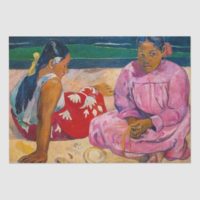 Papel De Seda Paul Gauguin - Mujeres tahitianas en la playa (Anverso)