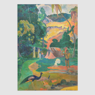 Papel De Seda Paul Gauguin - Paisaje con Peacocks / Matamoe