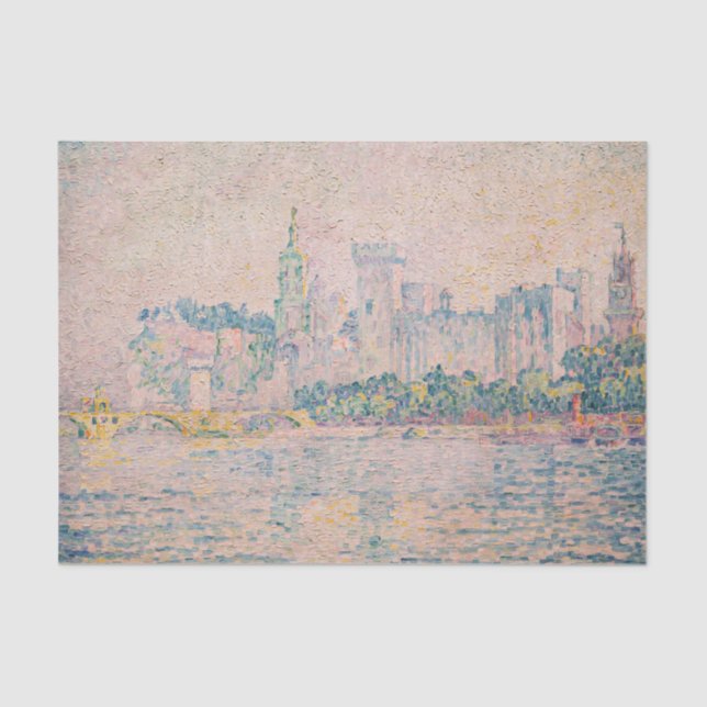 Papel De Seda Paul Signac - Aviñón, mañana (Anverso)