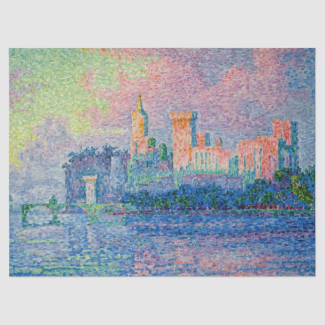Papel De Seda Paul Signac - El Palacio Papal, Aviñón (Anverso)