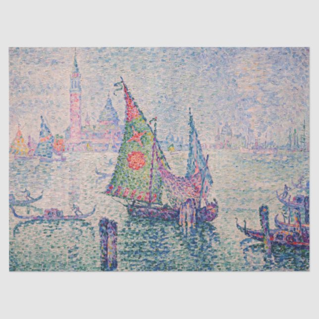 Papel De Seda Paul Signac - La vela verde (Anverso)