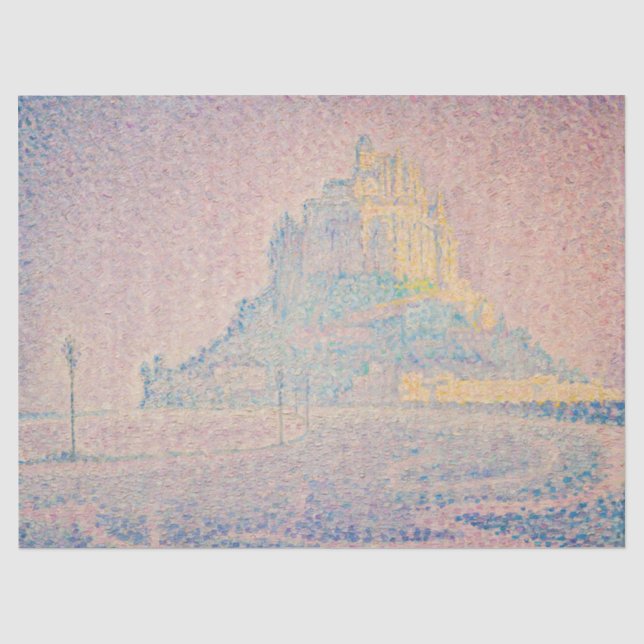 Papel De Seda Paul Signac - Mont Saint Michel, Niebla y Sol (Anverso)