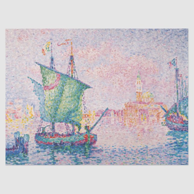 Papel De Seda Paul Signac - Venecia, la nube rosa (Anverso)