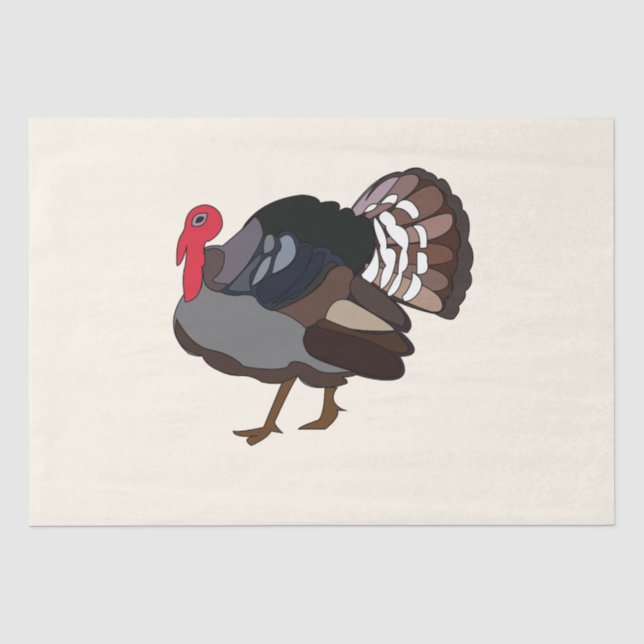 Papel De Seda Pavo Ave Pavo (Anverso)