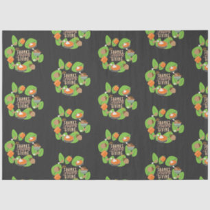 Papel De Seda Pavo de Acción de Gracias Cena Calabaza Verde Otoñ