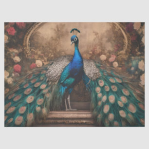 Papel De Seda Pavo Real Boho Vintage Victoriano Elegante
