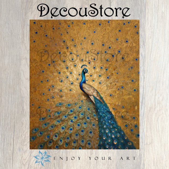 Papel De Seda Pavo Real Dorado - Descenso inspirado en el Klimt (Subido por el creador)