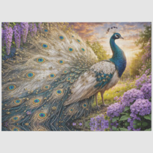 Papel De Seda Pavo real en la montaña al amanecer