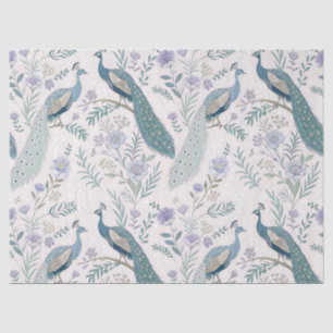 Papel De Seda Pavo Real Floral Vintage Elegante (5)