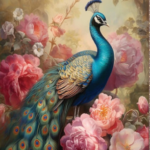 Papel De Seda Pavo Real Hermoso