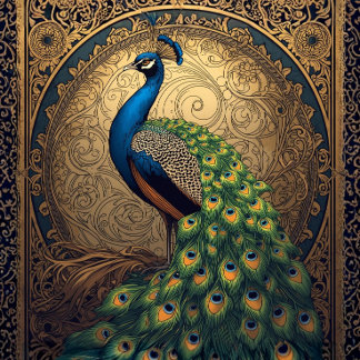 Papel De Seda Pavo Real Majestuoso L de Cara