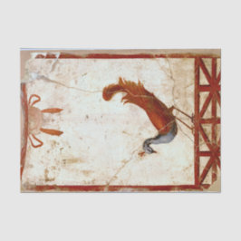 Papel De Seda Pavo real sobre pintura antigua romana fresca