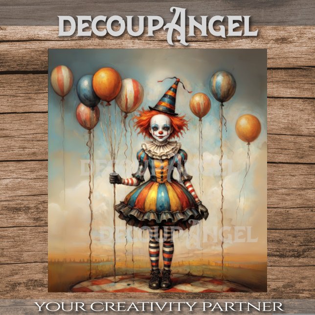 Papel De Seda Payaso bebé con globos - Desnuda - (Subido por el creador)
