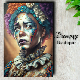 Papel De Seda Payaso Celestial Decoupage