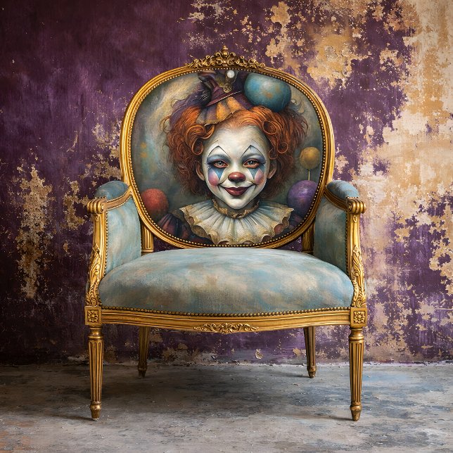 Papel De Seda Payaso Chica Caprichosa Decoupage (Whimsical Girl Clown Decoupage Tissue Paper)