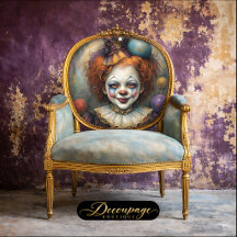 Payaso Chica Caprichosa Decoupage