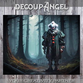 Papel De Seda Payaso espeluznante en las sombras - Desnudo