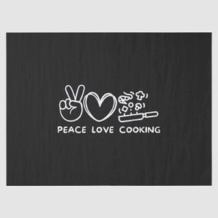 Papel De Seda Paz, Amor Cocina Retro Amante De La Cocina Chef Co