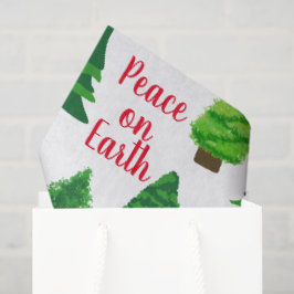 Papel De Seda Paz personalizado en la Tierra | Patrón de árbol d