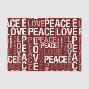 Papel De Seda Paz Roja y Amor