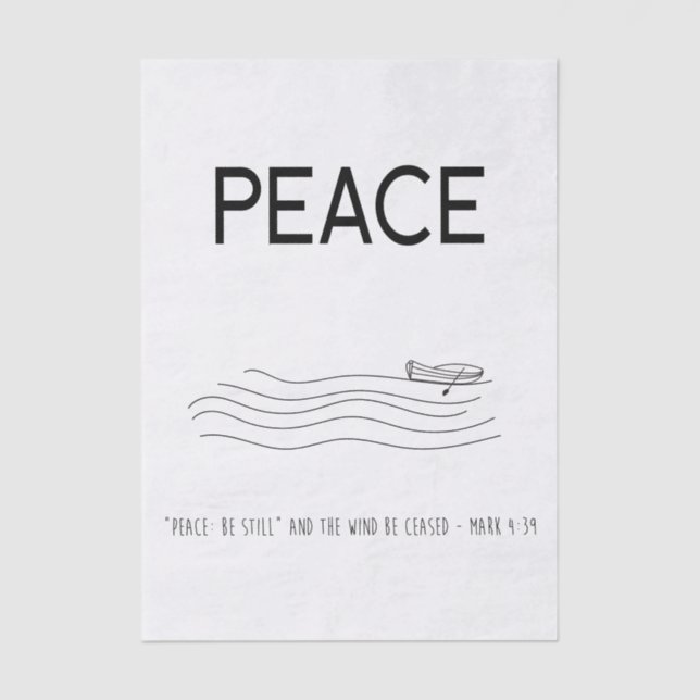 Papel De Seda Peace Be still Boat in water (Anverso)