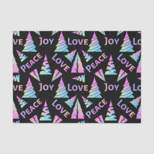 Papel De Seda Peace Joy Love Christmas Tree