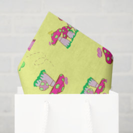 Papel De Seda Peace Love Mushrooms Gift Bag