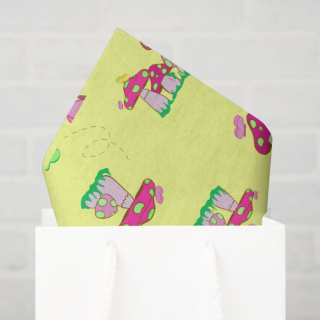 Papel De Seda Peace Love Mushrooms Gift Bag (Bolsa de regalo)