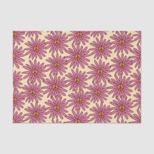 Papel De Seda Peace Sign In Flower Retro Decoupage