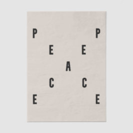 Papel De Seda Peace Typography