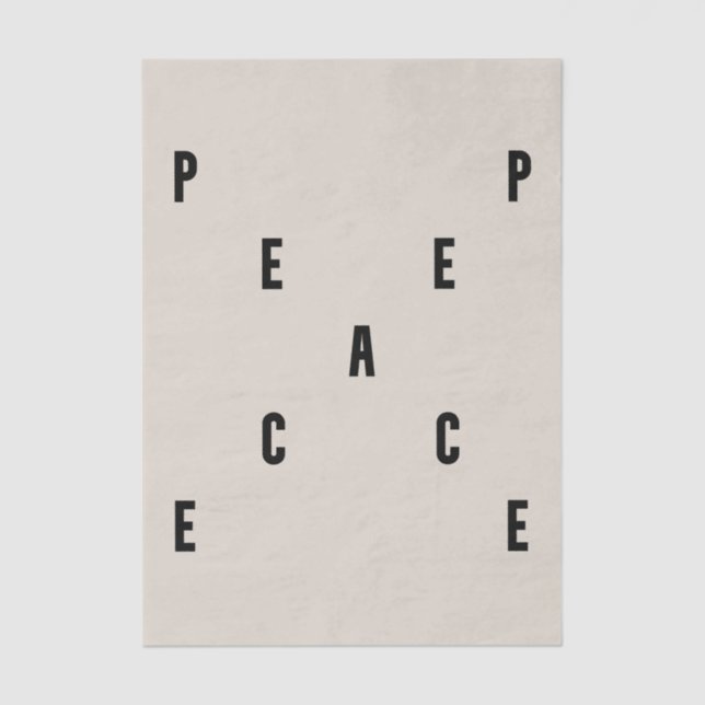 Papel De Seda Peace Typography (Anverso)