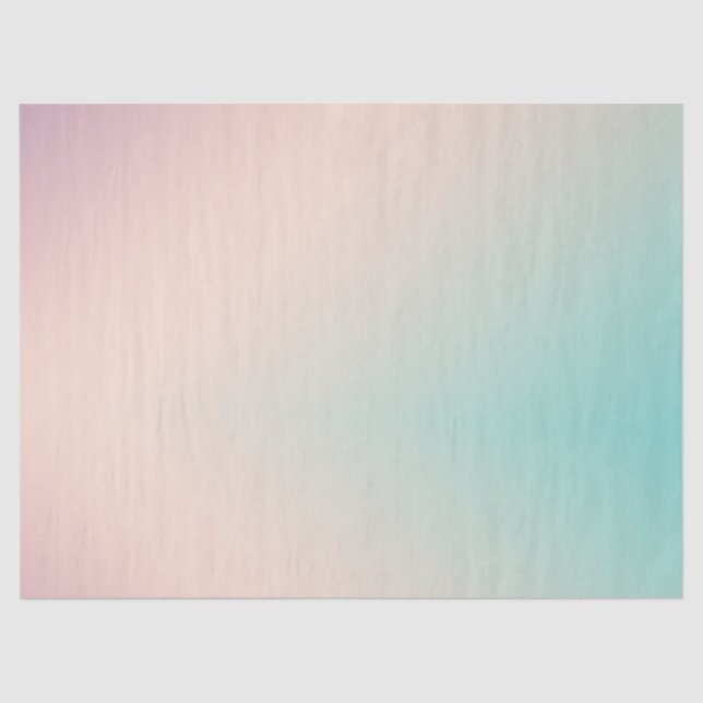 Papel De Seda Peach Aqua Tie Dye Ombre (Anverso)