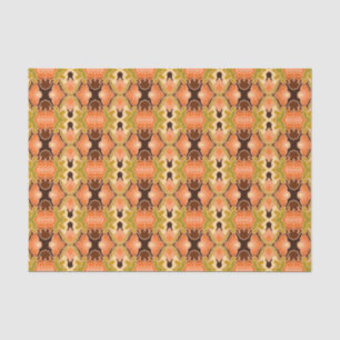 Papel De Seda Peach Fuzz Boho Shabby Chic Geometric Resumen Art