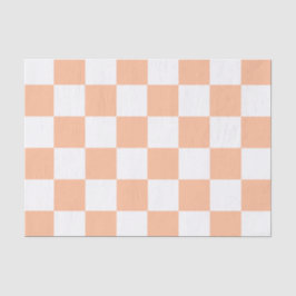 Papel De Seda Peach Fuzz Checkered Gingham Pattern